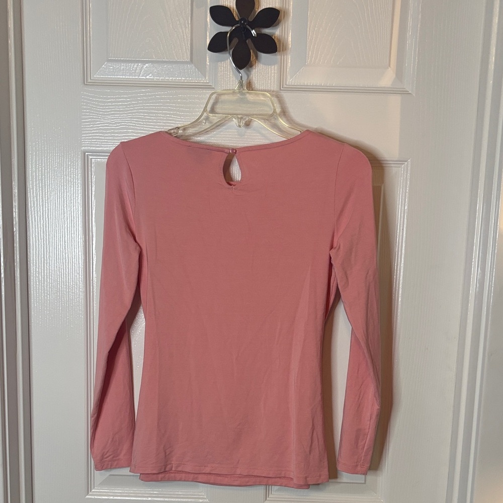 Talbots 2 pc Multicolor Fair Isle Inspired Pullover Sweater and Ruched LS Top SP - Picture 9 of 16